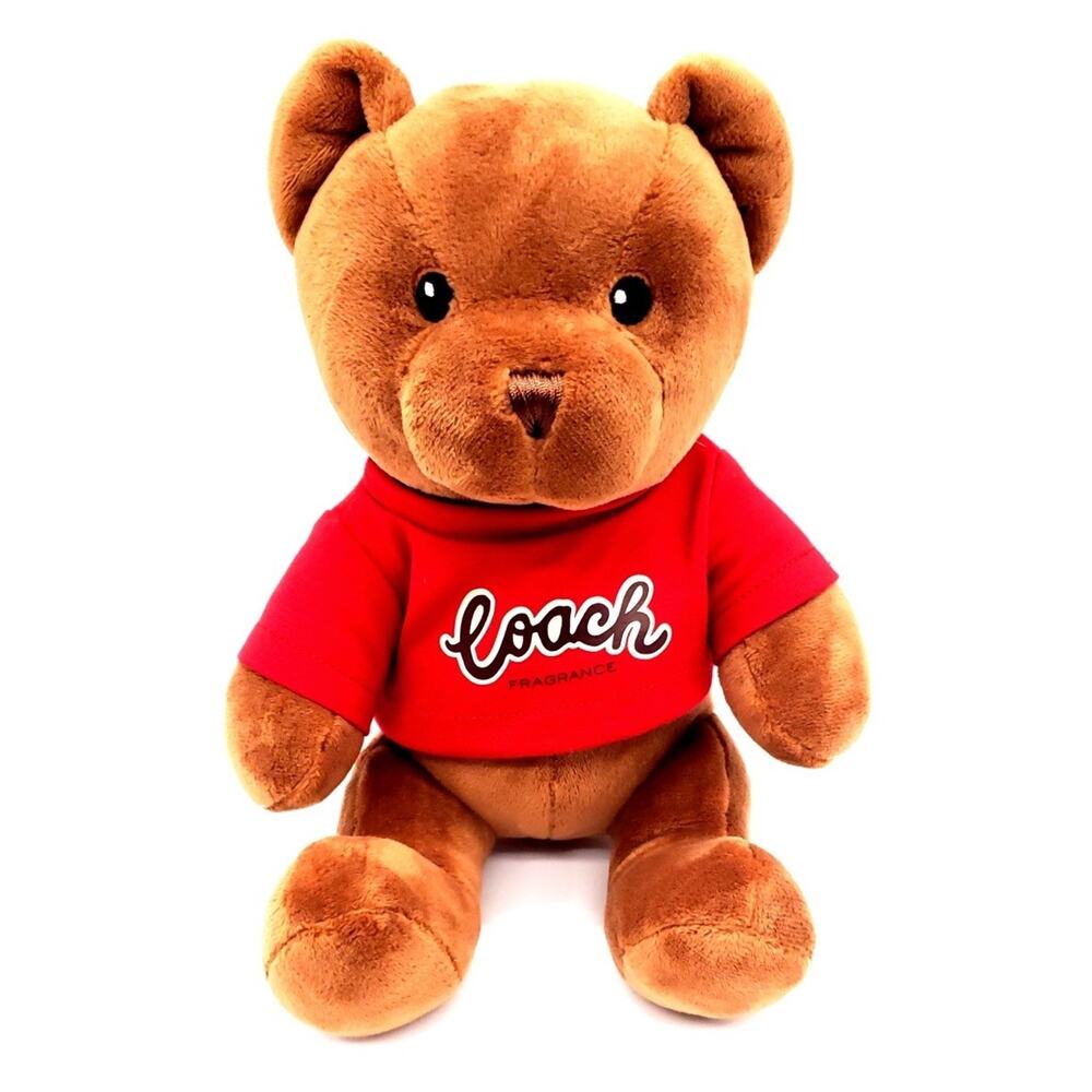COACH Purse Fragrance 8" Plush Brown Teddy Bear Velveteen Stuffed Animal